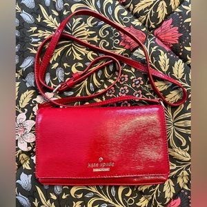 Kate Spade Red Patent Leather Crossbody Bag